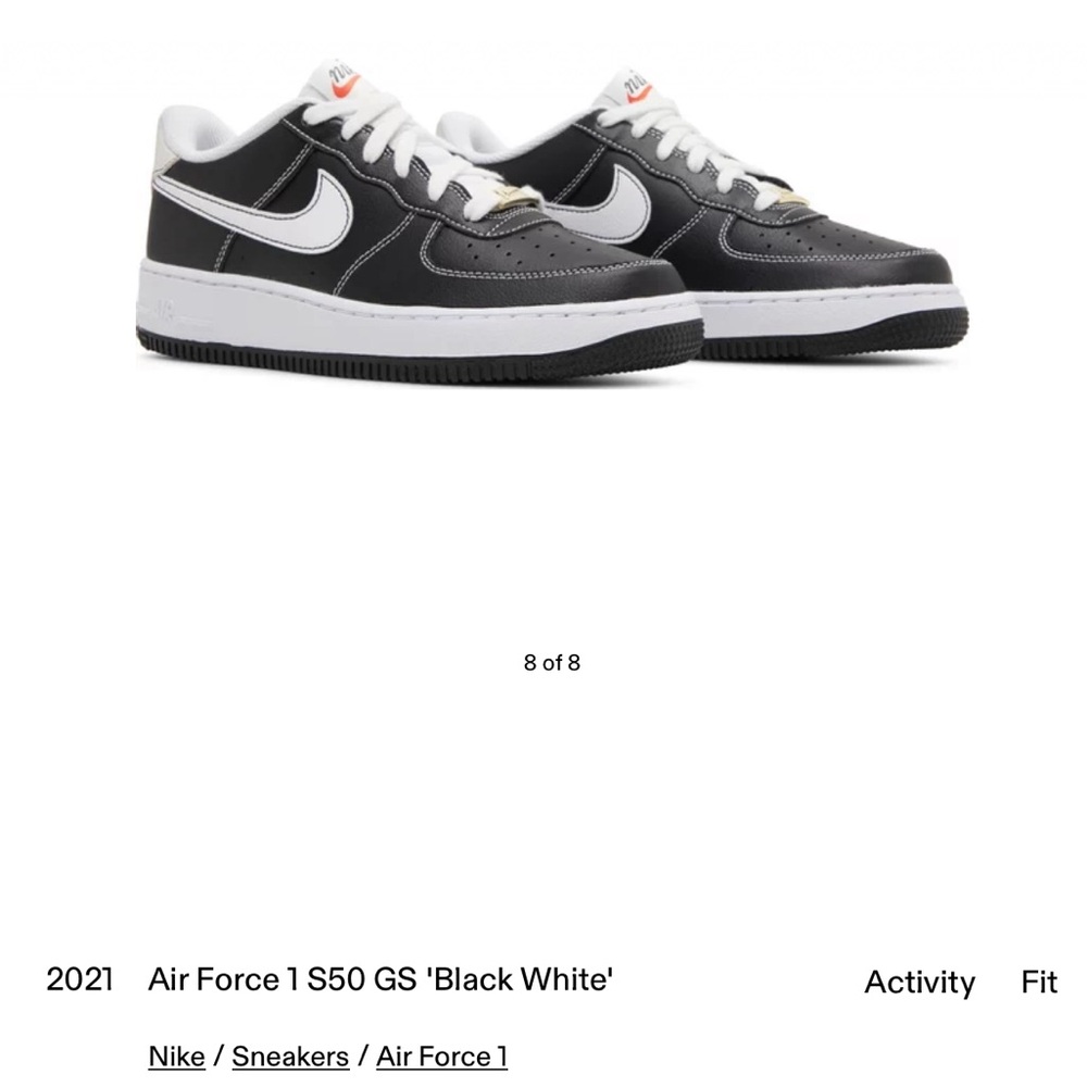 Air force 1 S50 GS black white